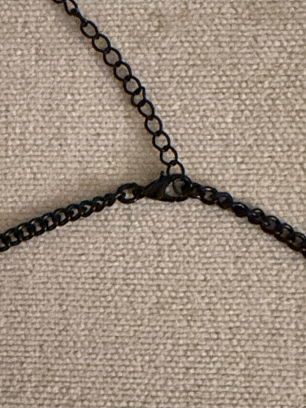 Black Floral Statement Necklace with Crystal Accents - Picture 7 of 7